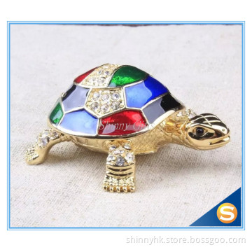 Home Decor Sea Turtle Enameled Trinket Boxes Gadget Box
